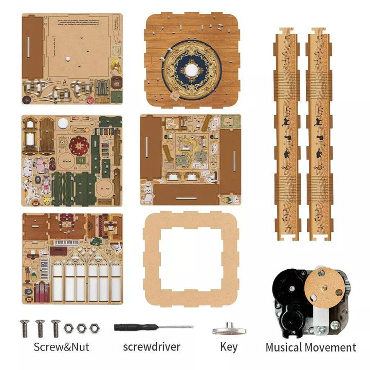 Caja Musical La Familia de Gatos