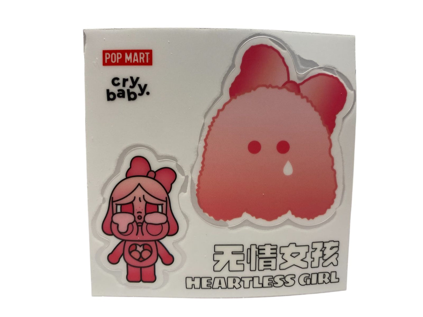 POP MART CRYBABY Caja ciega con insignia de felpa y metal
